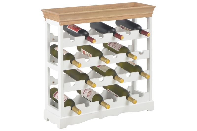 Vinskåp vit 70x22,5x70,5 cm MDF - Vit - Förvaring - Hyllor - Förvaringshylla - Vinställ & vinhylla