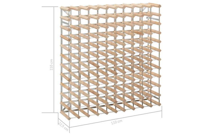 Vinställ för 120 flaskor massiv furu - Beige - Vinställ & vinhylla