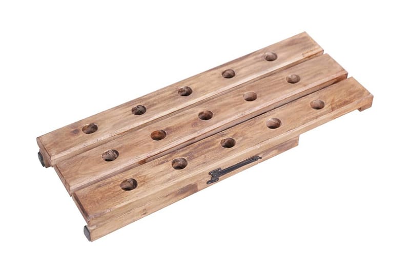 Vinställ för 15 flaskor 26x50x70 cm massivt återvunnet trä - Brun - Förvaring - Hyllor - Förvaringshylla - Vinställ & vinhylla