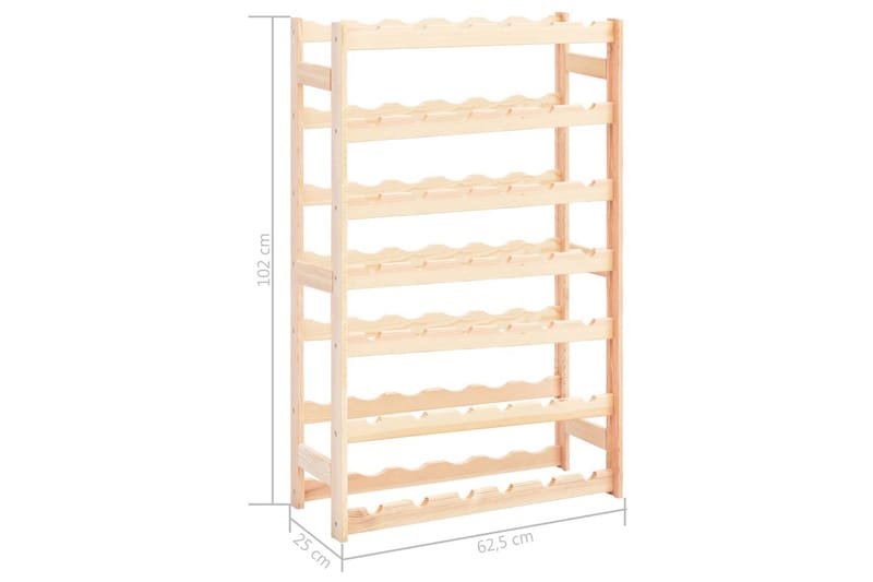 Vinställ för 42 flaskor furu - Beige - Förvaring - Hyllor - Förvaringshylla - Vinställ & vinhylla