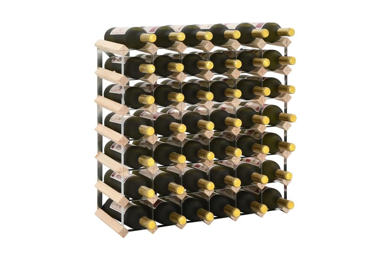 Vinställ för 42 flaskor massiv furu - Beige - Vinställ & vinhylla