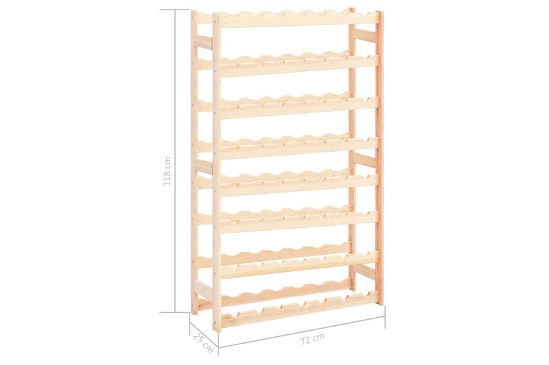 Vinställ för 56 flaskor furu - Beige - Förvaring - Hyllor - Förvaringshylla - Vinställ & vinhylla