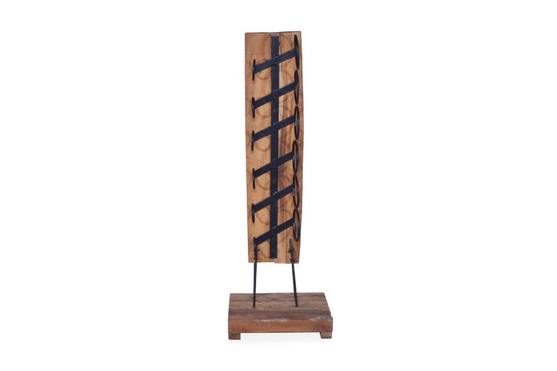 Vinställ för 6 flaskor 35x35x100 cm massiv teak - Brun - Förvaring - Hyllor - Förvaringshylla - Vinställ & vinhylla