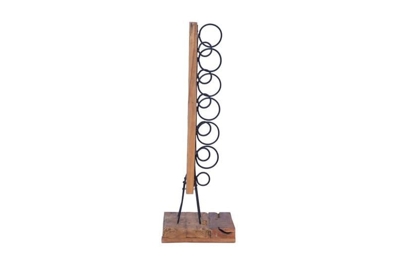 Vinställ för 6 flaskor 35x35x100 cm massiv teak - Brun - Förvaring - Hyllor - Förvaringshylla - Vinställ & vinhylla