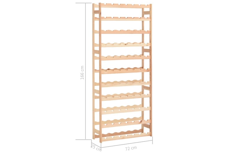 Vinställ för 77 flaskor furu - Beige - Vinställ & vinhylla