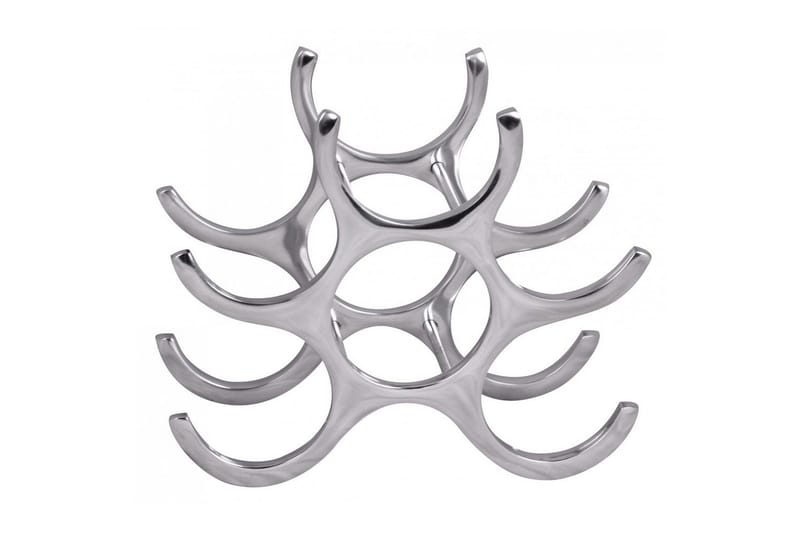 Vinställ Wohnling Aluminiumgjutning Handpolerad Plats för 6 Flaskor Modern Loft - Förvaring - Hyllor - Förvaringshylla - Vinställ & vinhylla