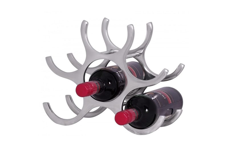 Vinställ Wohnling Aluminiumgjutning Handpolerad Plats för 6 Flaskor Modern Loft