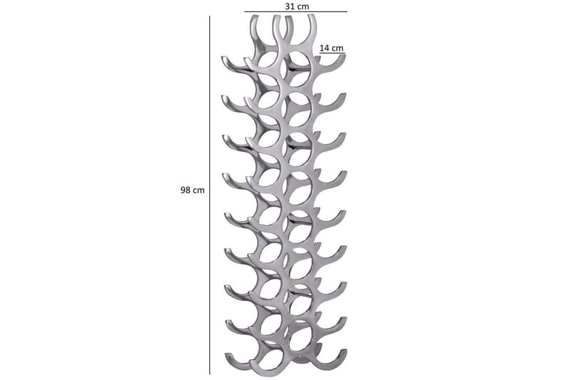 Vinställ Wohnling Aluminiumgjutning Handpolerad Plats för 27 Flaskor Modern Loft - Förvaring - Hyllor - Förvaringshylla - Vinställ & vinhylla