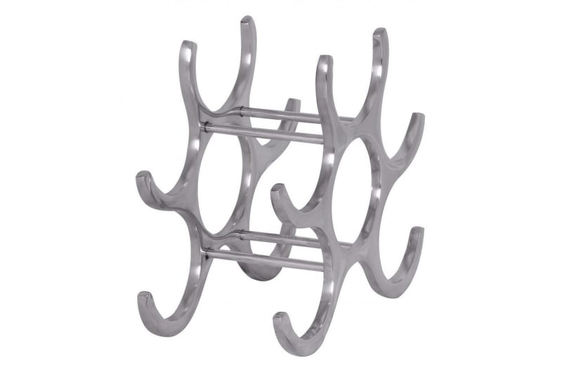 Vinställ Wohnling Aluminiumgjutning Handpolerad Plats för 6 Flaskor Modern Loft - Förvaring - Hyllor - Förvaringshylla - Vinställ & vinhylla