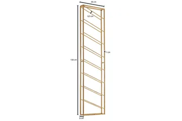 Vinställ Wohnling väggmonterad, plats för 8 flaskor, pulverlackerad metall, industriell loftstil Guld - Guld - Förvaring - Hyllor - Förvaringshylla - Vinställ & vinhylla