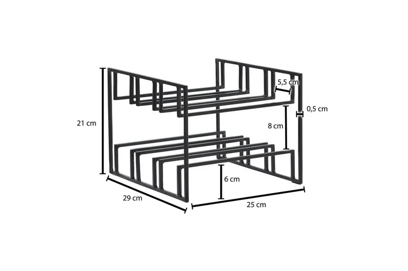 Vinställ Wohnling Pulverlackerad Metall Utrymme för 6 Flaskor Modern - Förvaring - Hyllor - Förvaringshylla - Vinställ & vinhylla