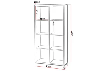 Franzine Bokhylla 77 cm - Vit - Förvaring - Hyllor - Bokhylla
