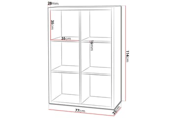Franzine Bokhylla 77 cm - Vit - Förvaring - Hyllor - Bokhylla