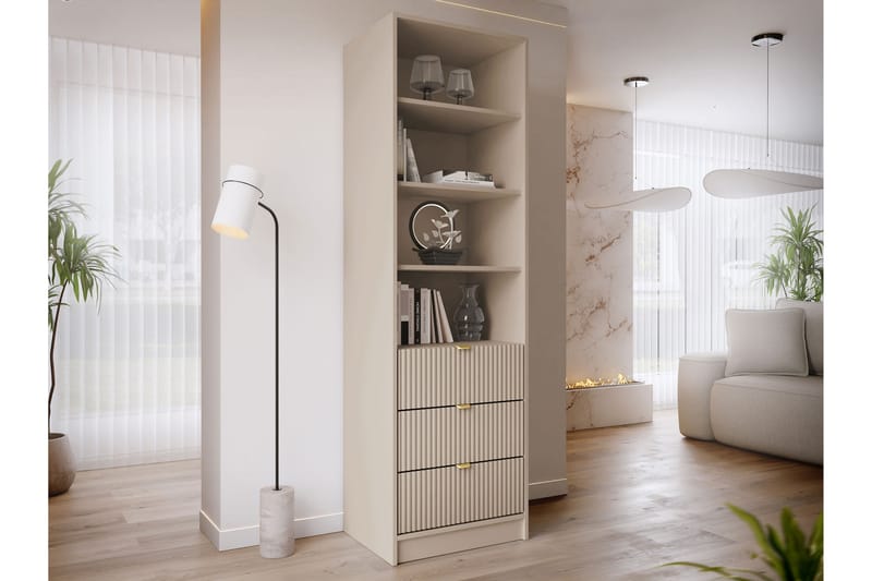 Gudelia Bokhylla 60x40 cm - Beige - Förvaring - Hyllor - Bokhylla