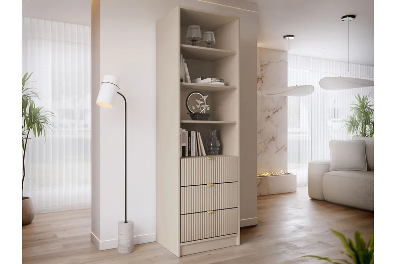 Gudelia Bokhylla 60x40 cm - Beige - Förvaring - Hyllor - Bokhylla