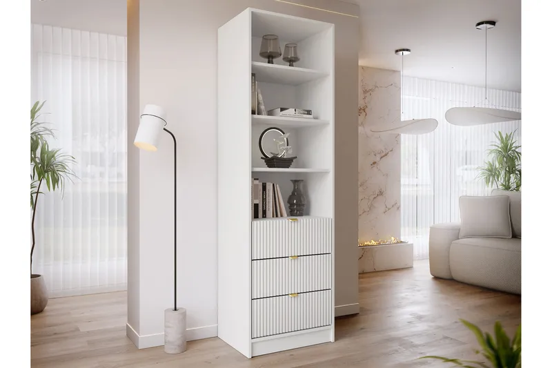 Gudelia Bokhylla 60x40 cm - Vit - Förvaring - Hyllor - Bokhylla