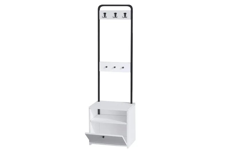 Hallmöbel Springhill Vit / Svart - Svart/Vit - Möbler - Hall & entré - Möbelset för hall & entré