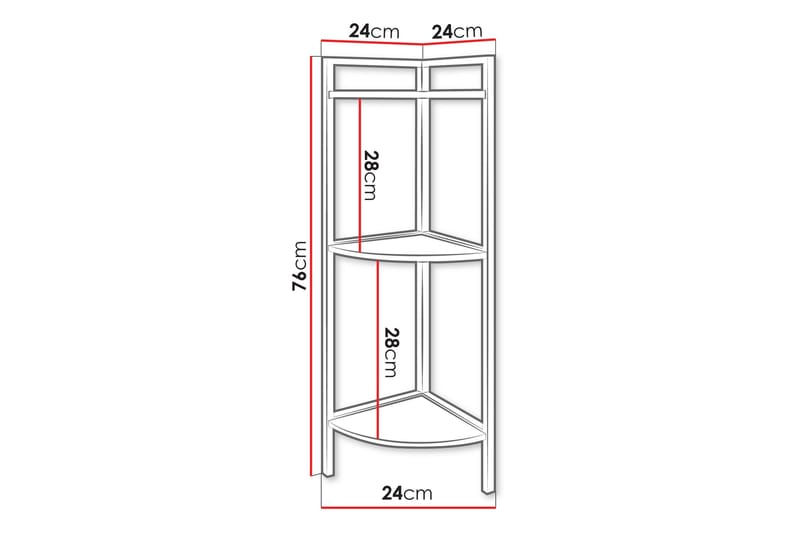 Harmani Bokhylla 24 cm - Svart - Förvaring - Hyllor - Bokhylla