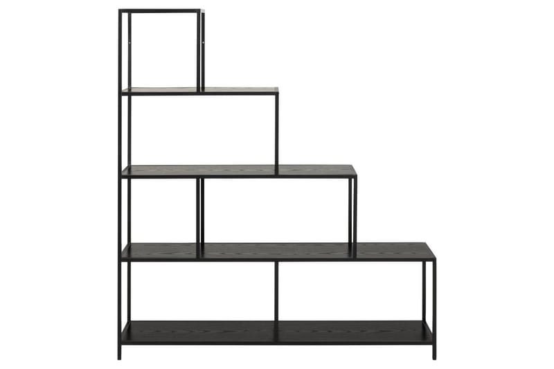 Hartsoe Bokhylla 135 cm i Metall med Träskiva - Svart - Förvaring - Hyllor - Bokhylla