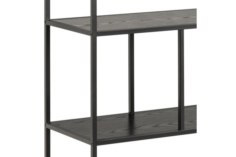 Hartsoe Bokhylla 135 cm i Metall med Träskiva - Svart - Förvaring - Hyllor - Bokhylla