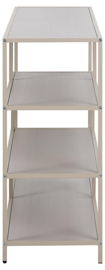 Hasslevik Bokhylla 114 cm i Metall med Träskiva - Sandbeige - Förvaring - Hyllor - Bokhylla