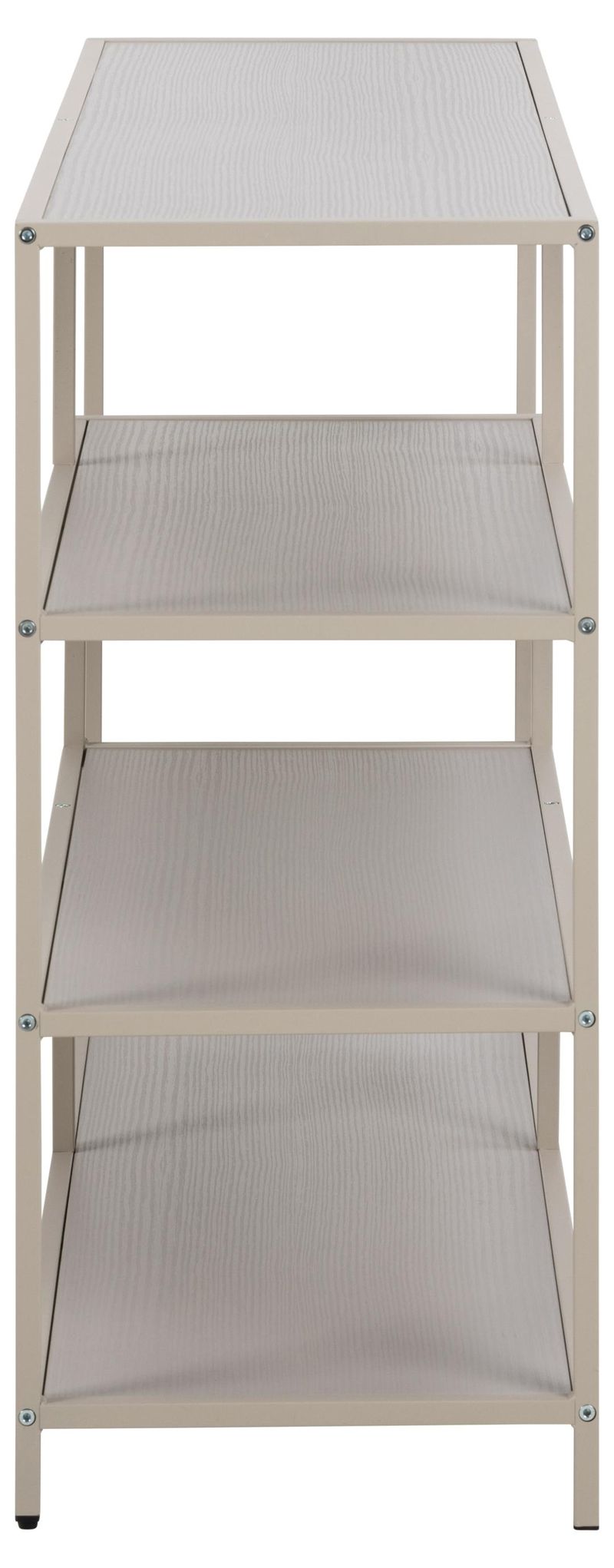 Hasslevik Bokhylla 114 cm i Metall med Träskiva - Sandbeige - Förvaring - Hyllor - Bokhylla