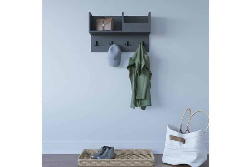 BARCAIO Hatthylla 72x24 cm Antracit - Förvaring - Hyllor - Hatthylla