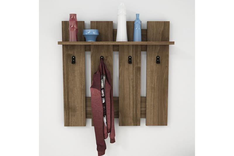 Casaluce Hatthylla 70x18 cm - Mörkbrun - Förvaring - Hyllor - Hatthylla