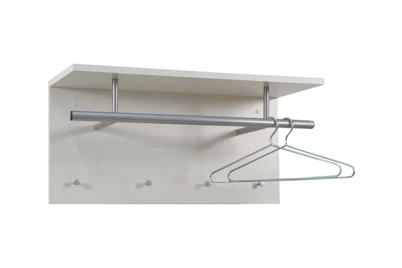 Klackbo Hatthylla 72 cm, Vit/Högblank