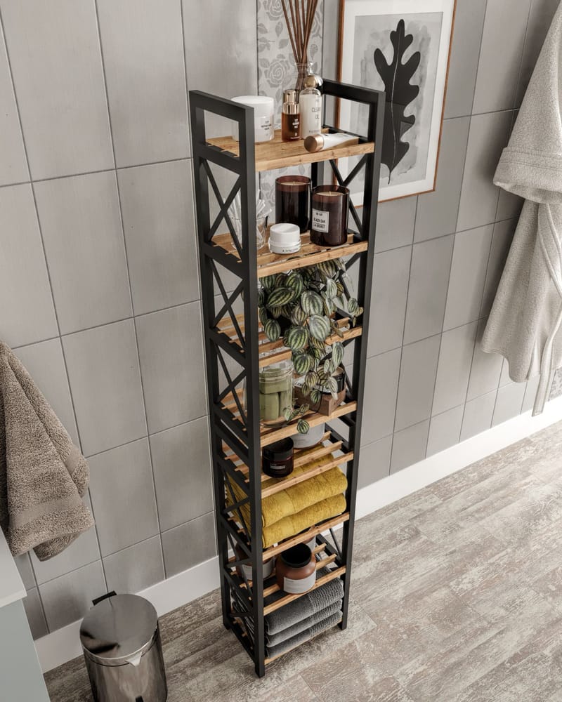 Heba Multifunktionshylla 128 cm - Svart - Förvaring - Hyllor - Hyllplan & hyllkonsoler