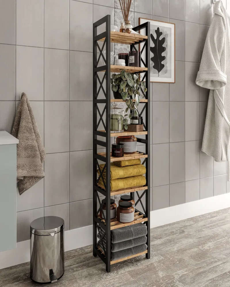 Heba Multifunktionshylla 128 cm - Svart - Förvaring - Hyllor - Hyllplan & hyllkonsoler