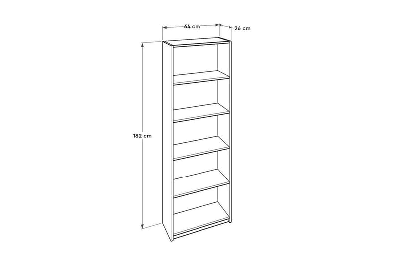 Hemani Bokhylla 64 cm i Målat Trä - Vit - Förvaring - Hyllor - Bokhylla