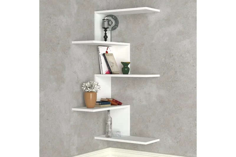 Canitor Vägghylla - Vit - Förvaring - Hyllor - Hörnhylla