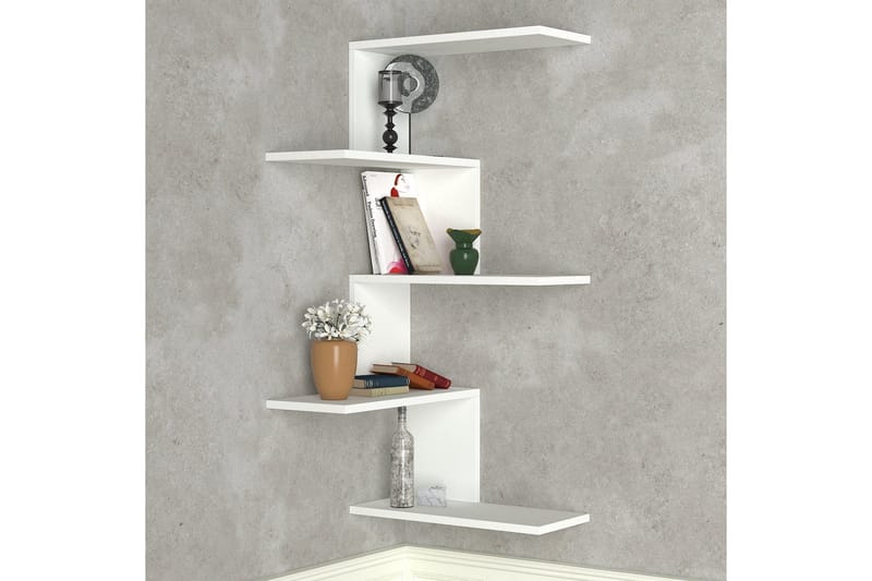 Canitor Vägghylla - Vit - Förvaring - Hyllor - Hörnhylla