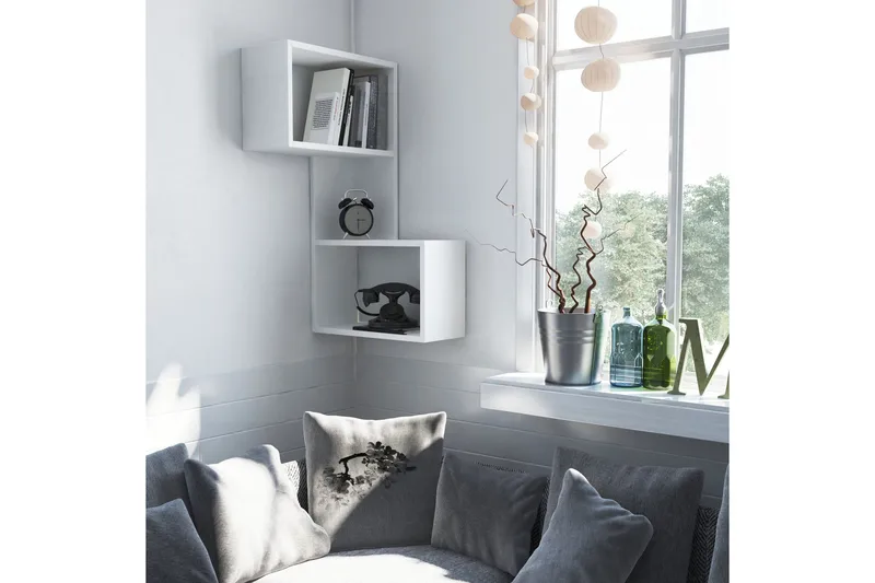 Homitis Bokhylla - Vit - Förvaring - Hyllor - Hörnhylla