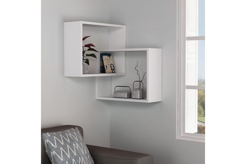 Homitis Vägghylla - Vit - Förvaring - Hyllor - Hörnhylla