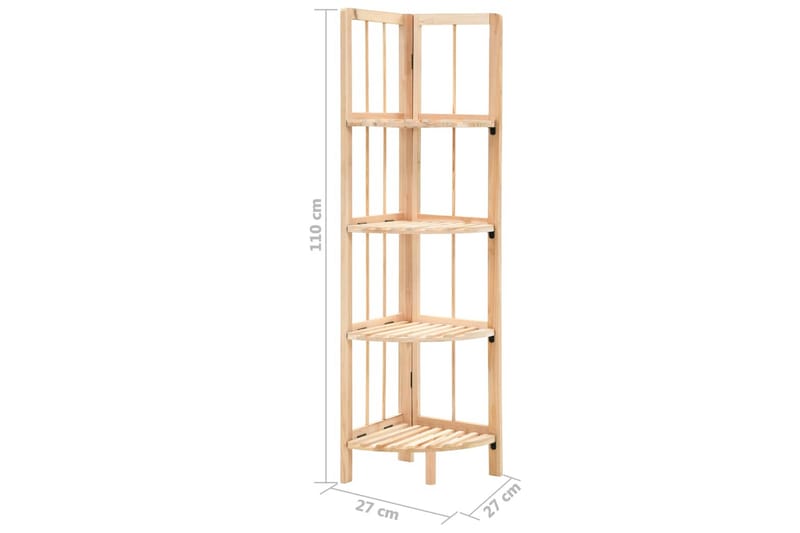 Hörnhylla cedarträ 27x27x110 cm - Beige - Förvaring - Hyllor - Hörnhylla