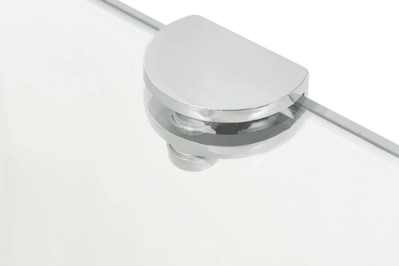 Hörnhylla glas med förkromade hyllkonsoler genomskinlig 45x4 - Transparent - Förvaring - Hyllor - Hörnhylla