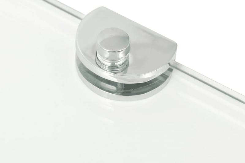 Hörnhylla glas med förkromade hyllkonsoler genomskinlig 45x4 - Transparent - Förvaring - Hyllor - Hörnhylla
