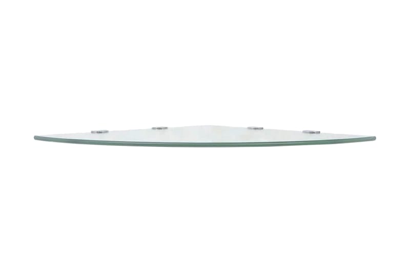 Hörnhylla glas med förkromade hyllkonsoler genomskinlig 45x4 - Transparent - Förvaring - Hyllor - Hörnhylla