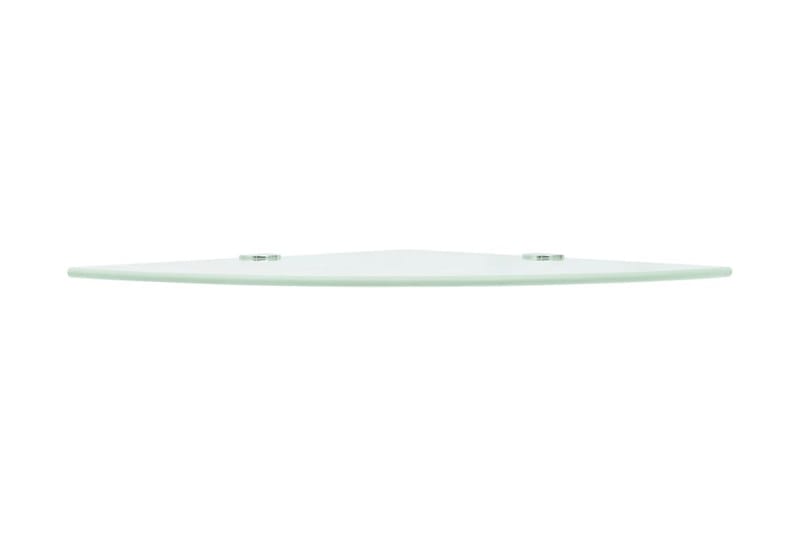 Hörnhylla glas med förkromade hyllkonsoler vit 35x35 cm - Vit - Förvaring - Hyllor - Hörnhylla