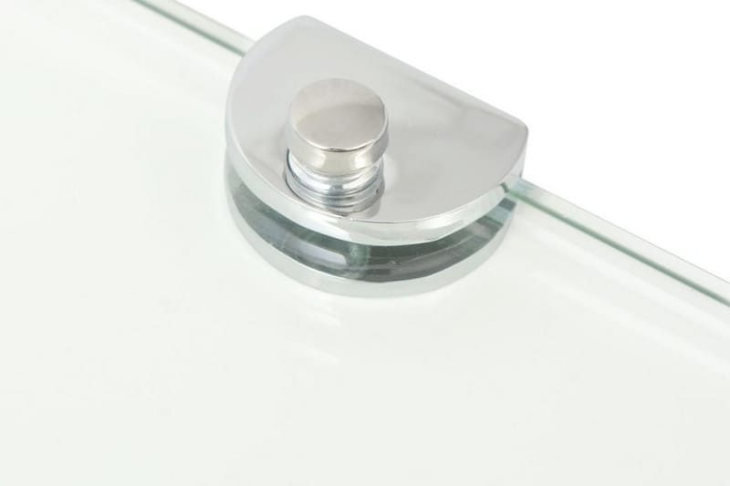 Hörnhylla med förkromade hyllkonsoler glas genomskinlig 25x2 - Transparent - Förvaring - Hyllor - Hörnhylla
