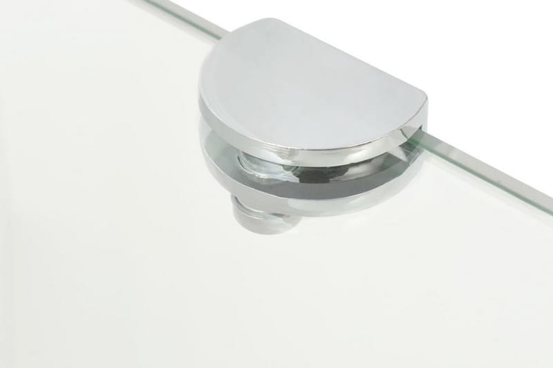 Hörnhylla med förkromade hyllkonsoler glas genomskinlig 25x2 - Transparent - Förvaring - Hyllor - Hörnhylla