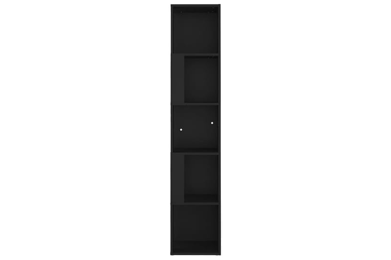 Hörnhylla svart 33x33x164,5 cm spånskiva - Svart - Hörnhylla