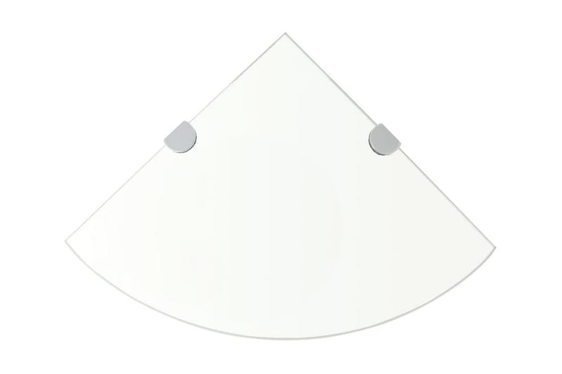 Hörnhyllor 2 st kromade hyllkonsoler glas genomskinlig 35x35 - Transparent - Förvaring - Hyllor - Hörnhylla