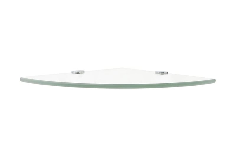 Hörnhyllor 2 st kromade hyllkonsoler glas genomskinlig 35x35 - Transparent - Förvaring - Hyllor - Hörnhylla