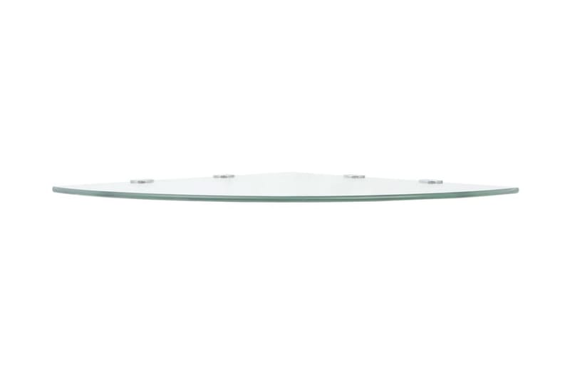 Hörnhyllor 2 st kromade hyllkonsoler glas genomskinlig 45x45 - Transparent - Förvaring - Hyllor - Hörnhylla