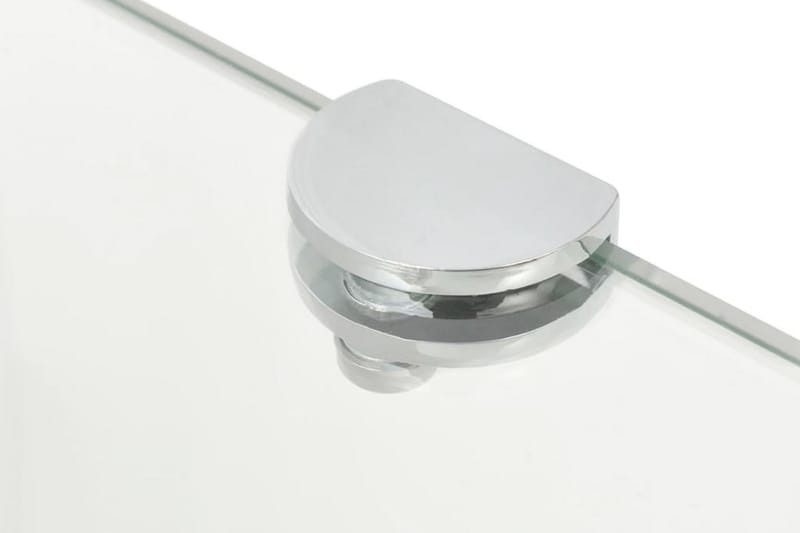 Hörnhyllor 2 st kromade hyllkonsoler glas genomskinlig 45x45 - Transparent - Förvaring - Hyllor - Hörnhylla