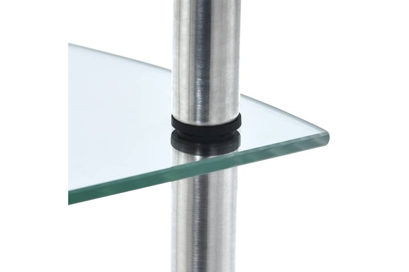 Hylla 3 hyllplan transparent 30x30x67 cm härdat glas - Transparent - Förvaring - Hyllor - Hörnhylla