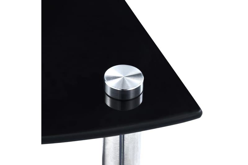 Hylla 5 hyllplan svart 30x30x130 cm härdat glas - Svart - Förvaring - Hyllor - Hörnhylla